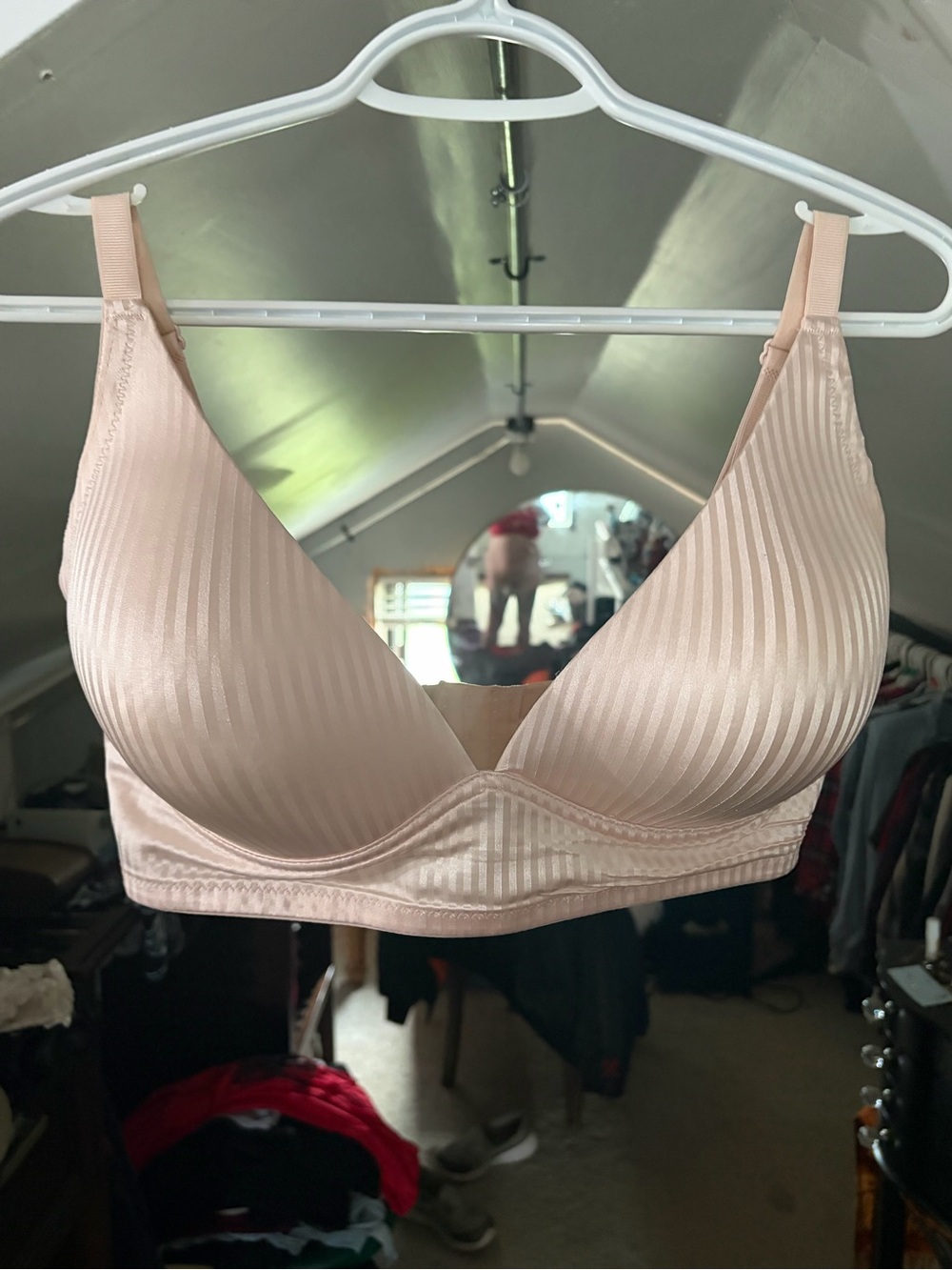Adrienne Vittadini Pale Pink Padded Wireless Bra
